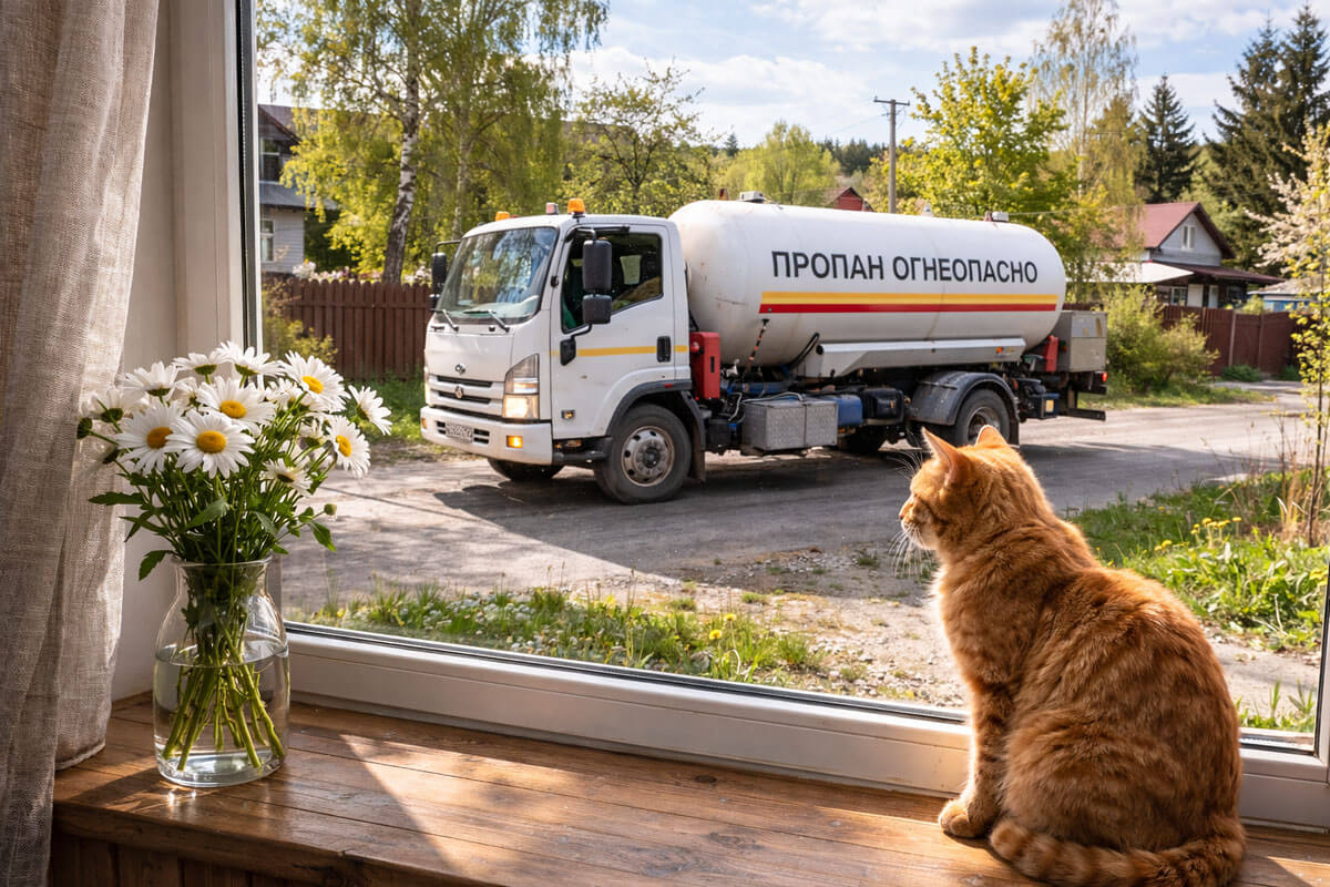 Заправка газгольдера в Москве